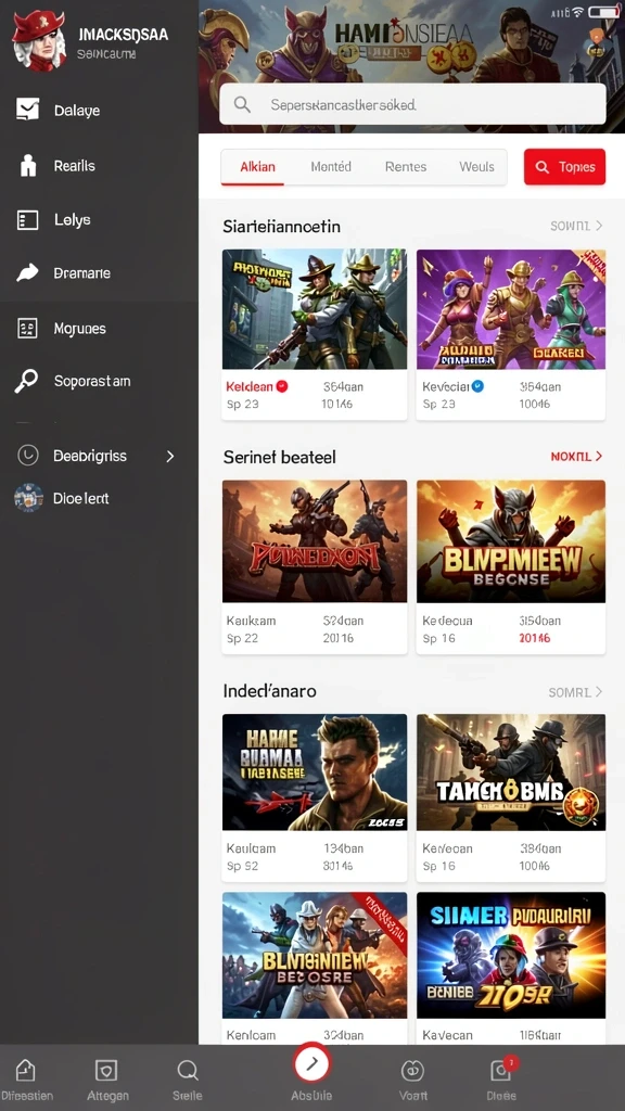 Tampilan utama aplikasi Aplikasi wg87 Resmi: Download dan Instalasi yang intuitif dan efisien.